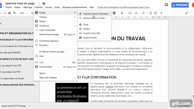Mettre en page un google doc – M'SIEUR